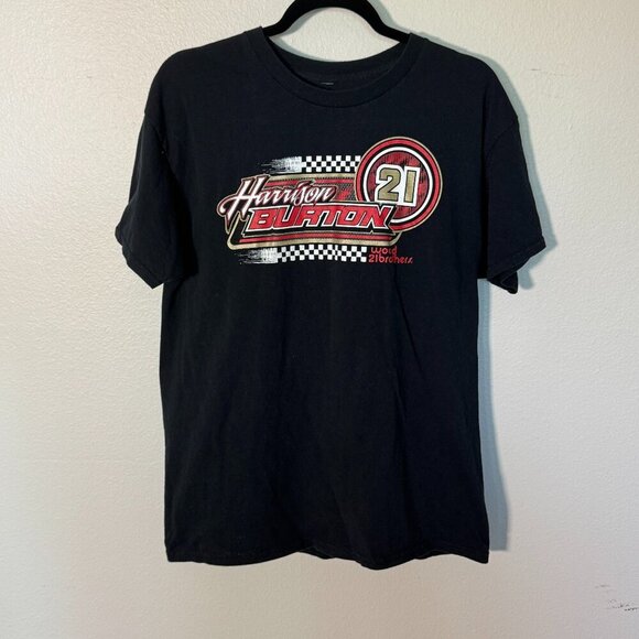 Harrison Burton NASCAR Graphic Tee Wood Brothers #21 Racing Shirt Size Large - Picture 1 of 3
